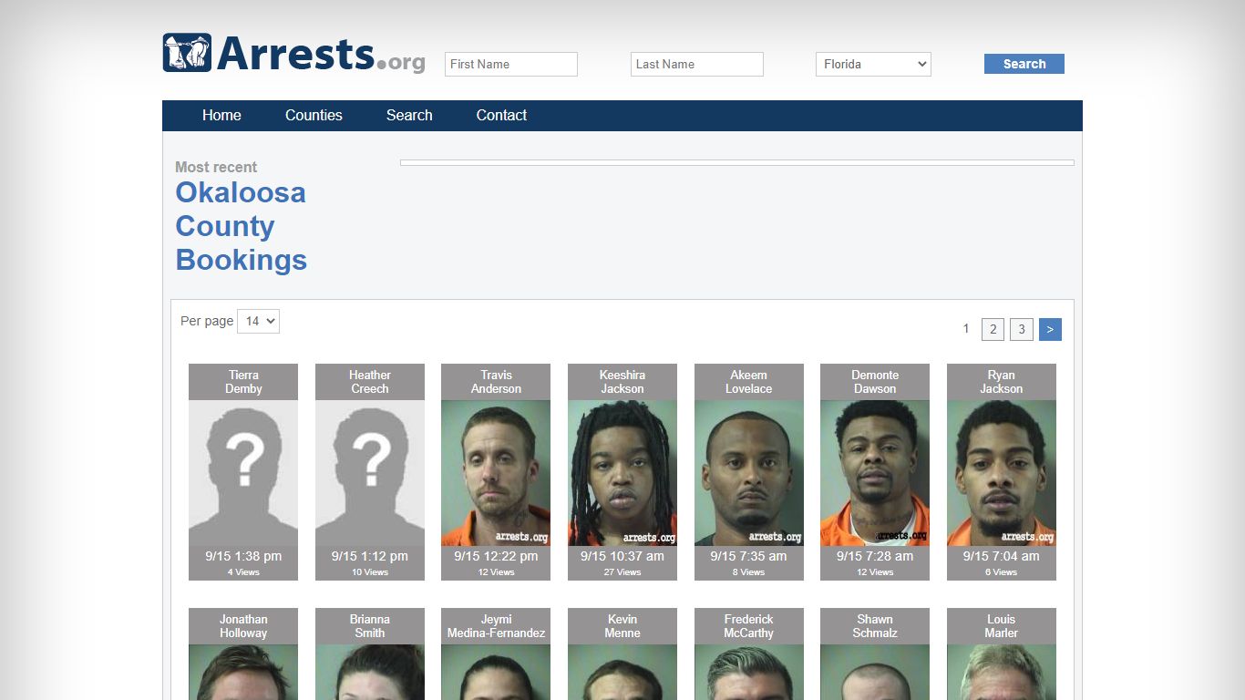 Okaloosa County Arrests and Inmate Search