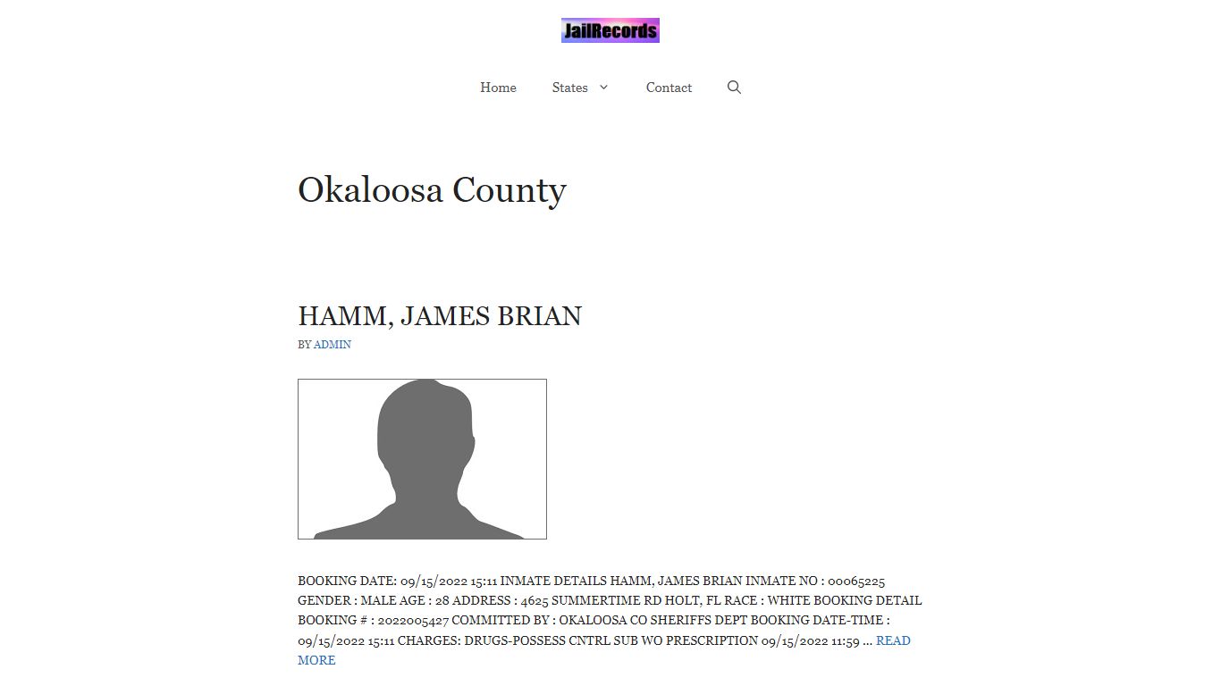 Okaloosa County Arrest Records